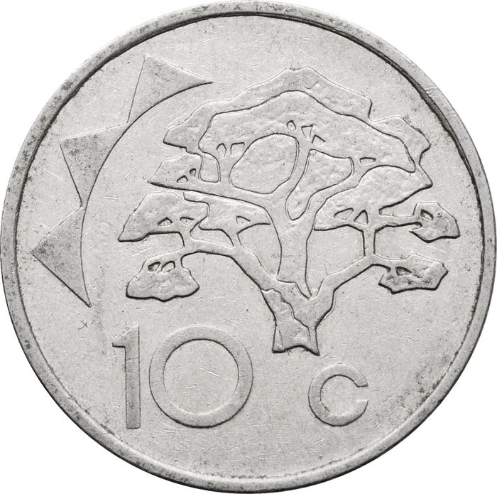 10 центов 1993-2012 Намибия