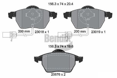 BENDIX Braking - BPD1073-BEN - Brake Pad Set, disc brake