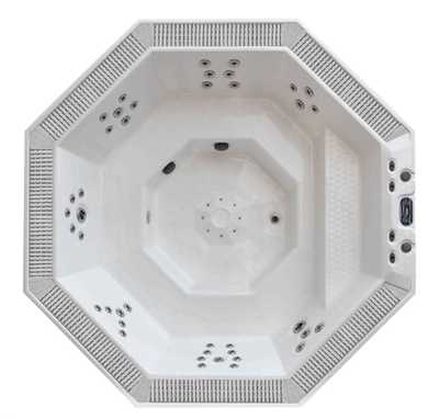Восьмиугольный переливной гидромассажный спа-бассейн Mexda WS-PC03