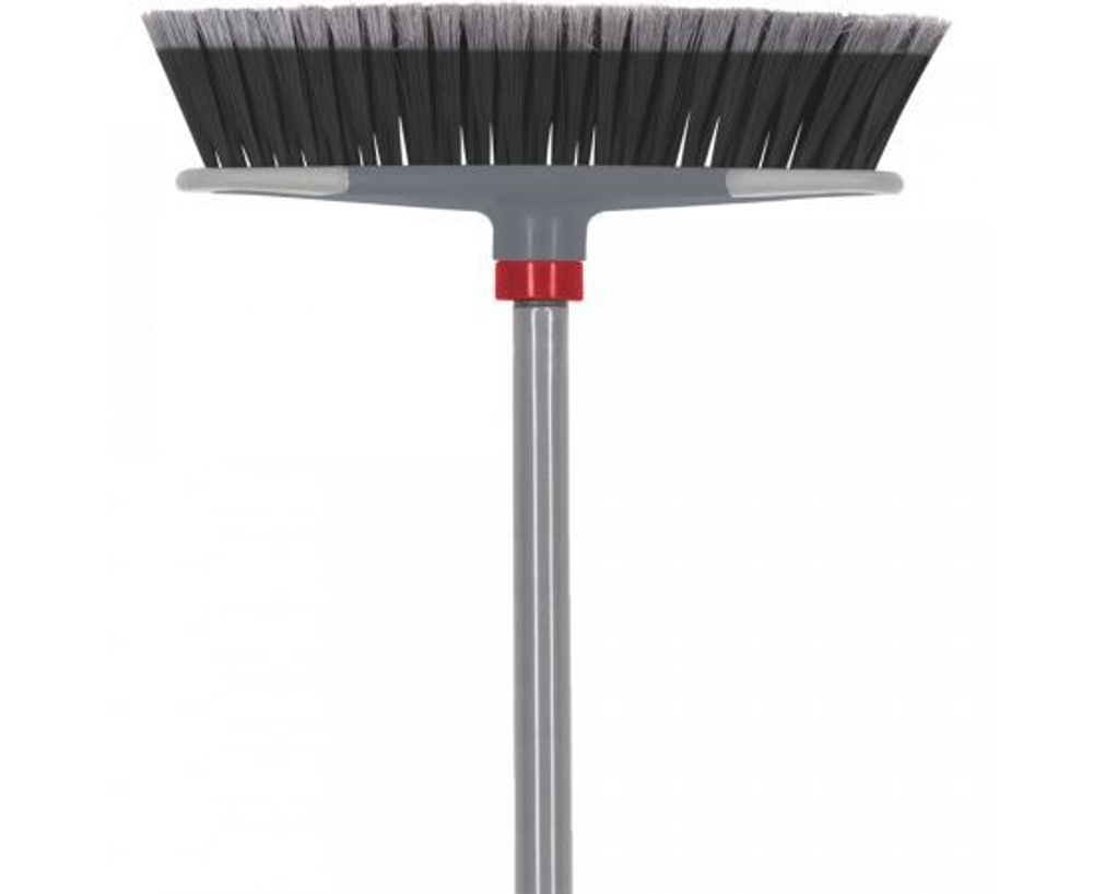 Щетка для уборки пола с ручкой 120 см серо-красная Чистый пол-3 Master House