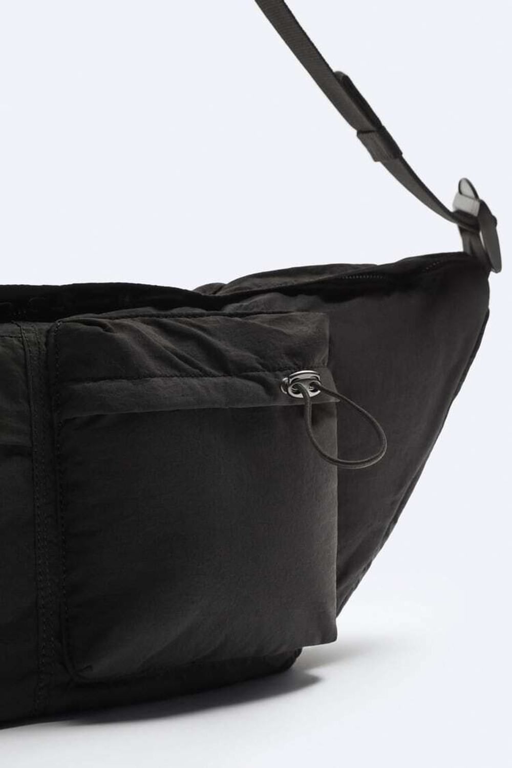 ZARA СУМКА С КАРМАНАМИ, ЧЕРНЫЙ