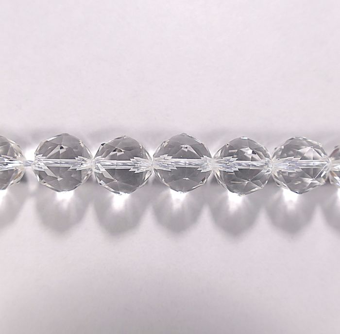 Бусина из горного хрусталя, фигурная, шар граненый 12 мм (алмазная грань)