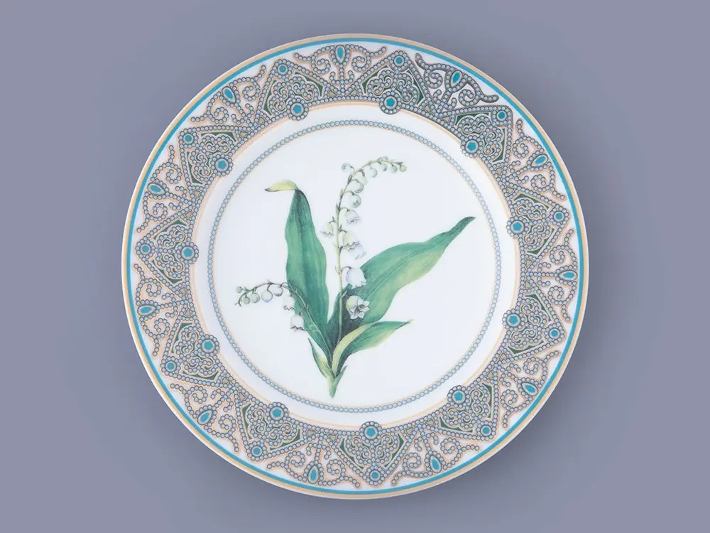 Тарелка декоративная в подарочной упаковке 270 мм, форма Европейская, рисунок Ландыш майский, арт. 81.32668.00.1