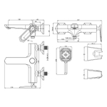 Смеситель Lemark Prizma LM3914C для ванны