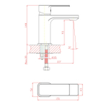 Смеситель для раковины 40к CN10129 CRON литой, ХРОМ