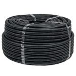 Труба гофр. безгалогеновая FRHF с протяжкой d20 мм (100 м) черная EKF-Plast FRHF-20