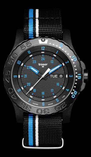 Швейцарские тактические часы Traser P66 BLUE INFINITY 105546