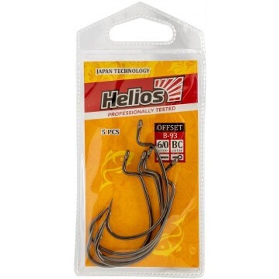 Крючок офсетный B-93 №6/0 цвет BC (5шт) Helios (HS-B-93-6/0)
