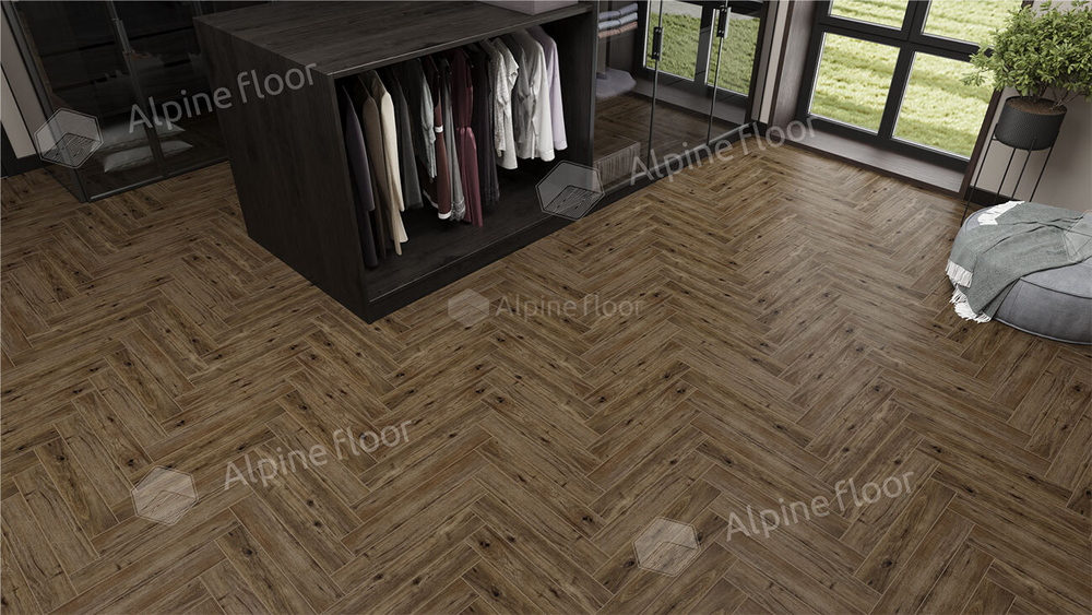 Ламинат Alpine Floor Herringbone 12 Pro LF106-10 Бордо