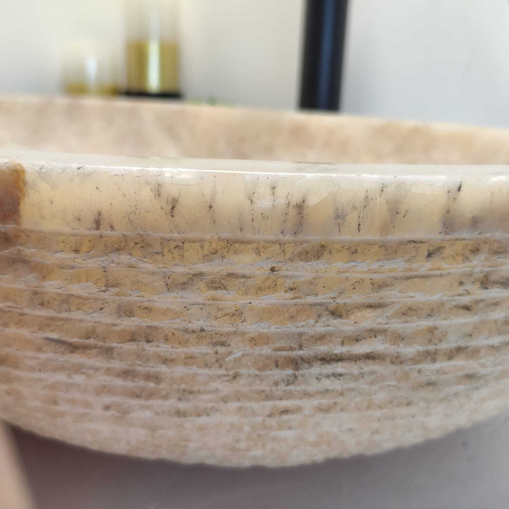 Раковина из оникса Oval Yellow Marmo OO-60659 70*40*13