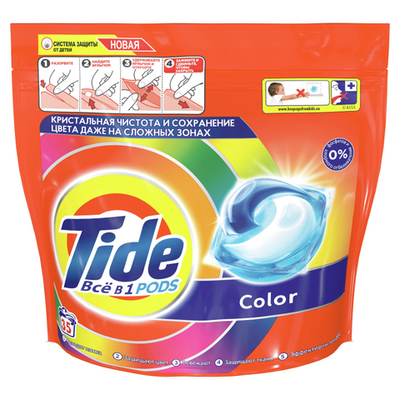 Tide СМС жид,капсулы Color 35 шт.*22,8 гр.