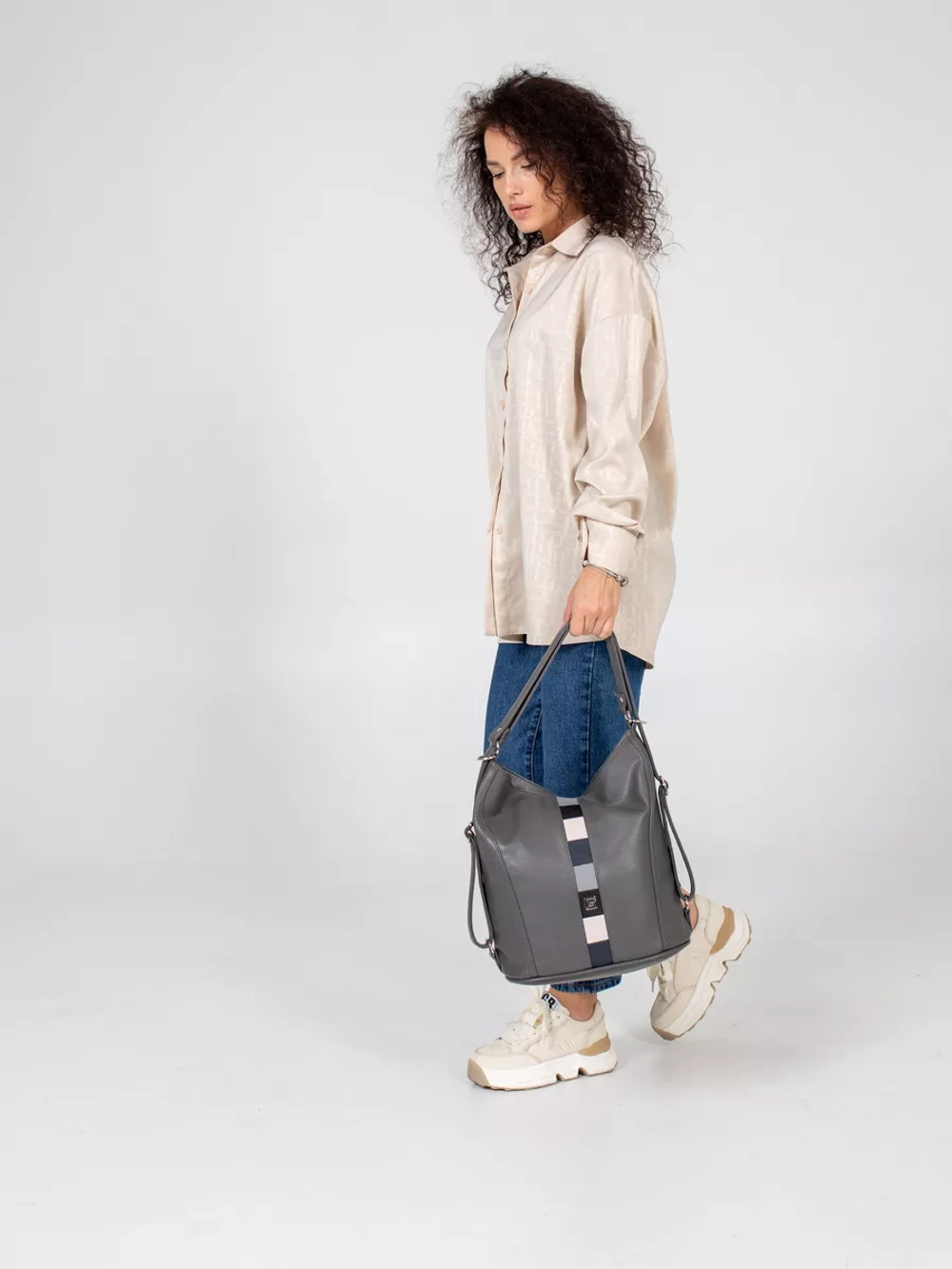 Сумка рюкзак большая через плечо трансформер