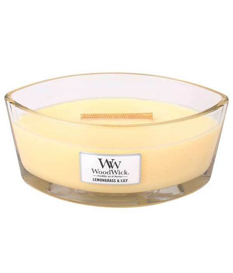 Лемонграсс и лилия, ароматическая свеча эллипс, WoodWick