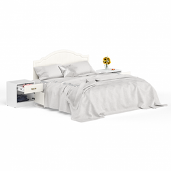 Спальня Ливерпуль вар.4 Белый/Ясень ваниль