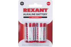 Алкалиновая батарейка REXANT тип С, LR14 2 шт 30-1014