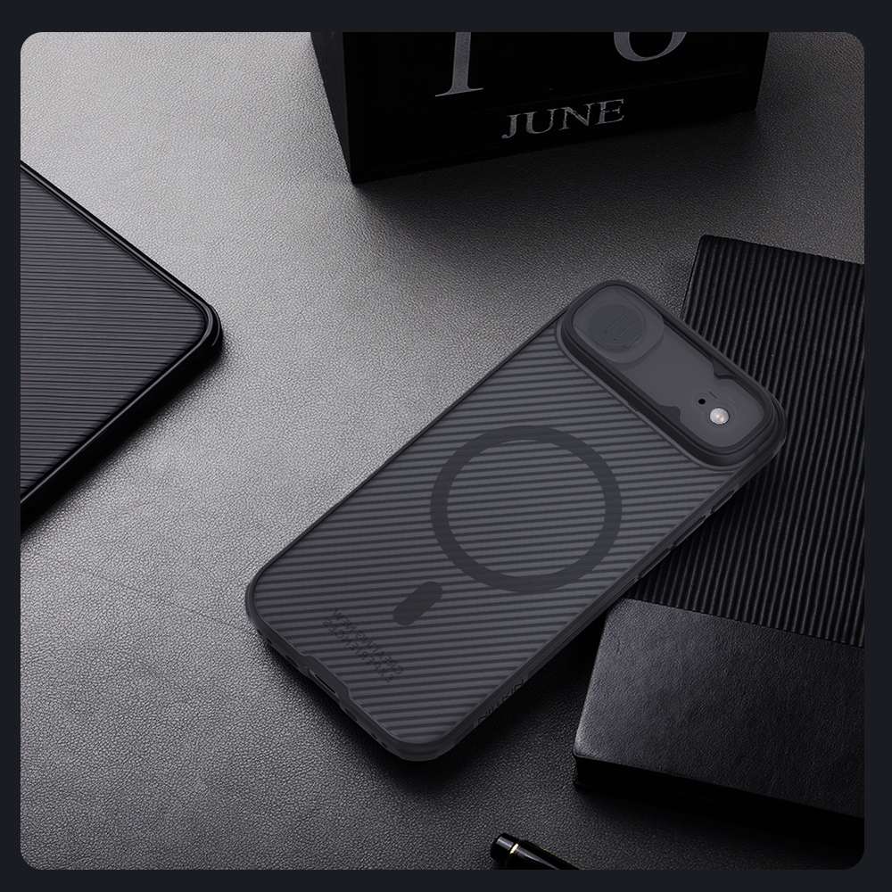 Чехол тонированный c MagSafe на iPhone Air, серия CamShield Pro Magnetic (Transparent black) от Nillkin