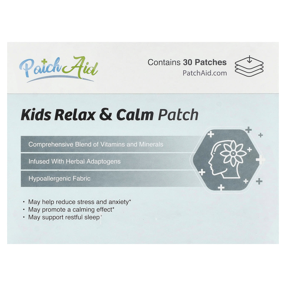 PatchAid, Kids Relax & Calm, патч для детей, 30 патчей