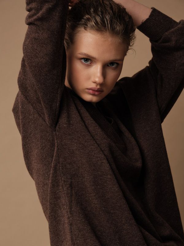 J0251-8100 Джемпер женский, шоколадный dbr