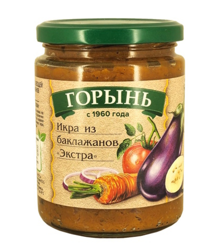 Икра из баклажанов Экстра 430г. Горынь