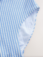 Купальник слитный и резинка для волос в комплекте для девочки Next E76-802, Белый, Синий