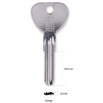 Заготовка вертикального ключа 13632 Titan TT20 K56