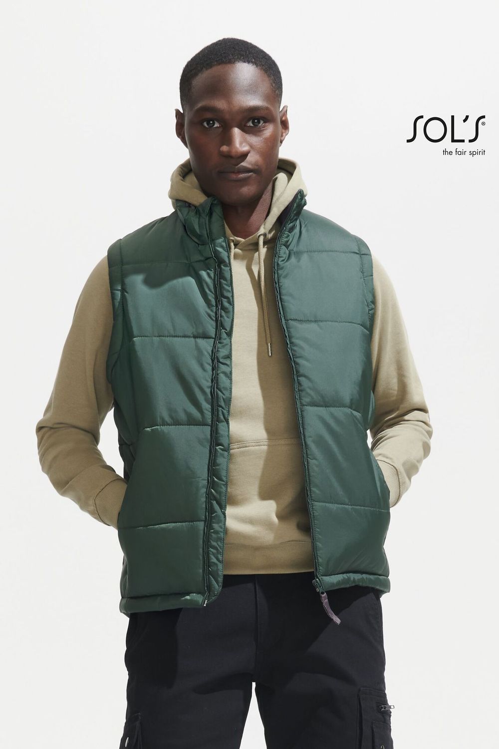 Жилет Warm Тёмно-зелёный  S