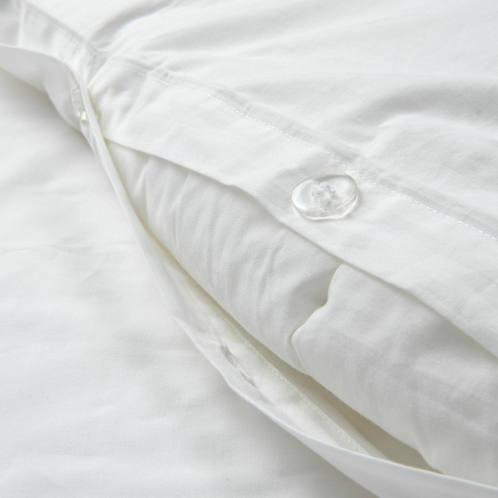 Комплект постельного белья IKEA SILVERTISTEL (СИЛВЕРТИСТЕЛ), Двуспальный, Белый, 240x220, 50x80 см