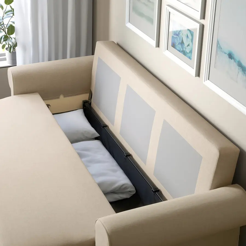 Диван-кровать 3-местный - IKEA VRETSTORP, 91x96x244см, бежевый, ВРЕТСТОРП ИКЕА