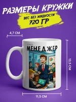 Кружка "Менеджер на работе и после"