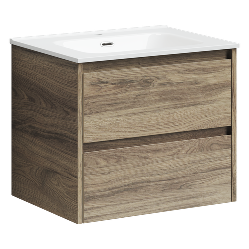 Тумба с раковиной Sancos Libra, 59 см., ламинат коричневый, LB60ECH