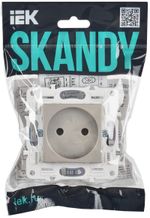 SKANDY Розетка без заземления без защитных шторок 10А SK-R02Sh шампань IEK