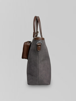 Сумка 6826 комбинированная с короткой ручкой, длинным ремешком и обвесом