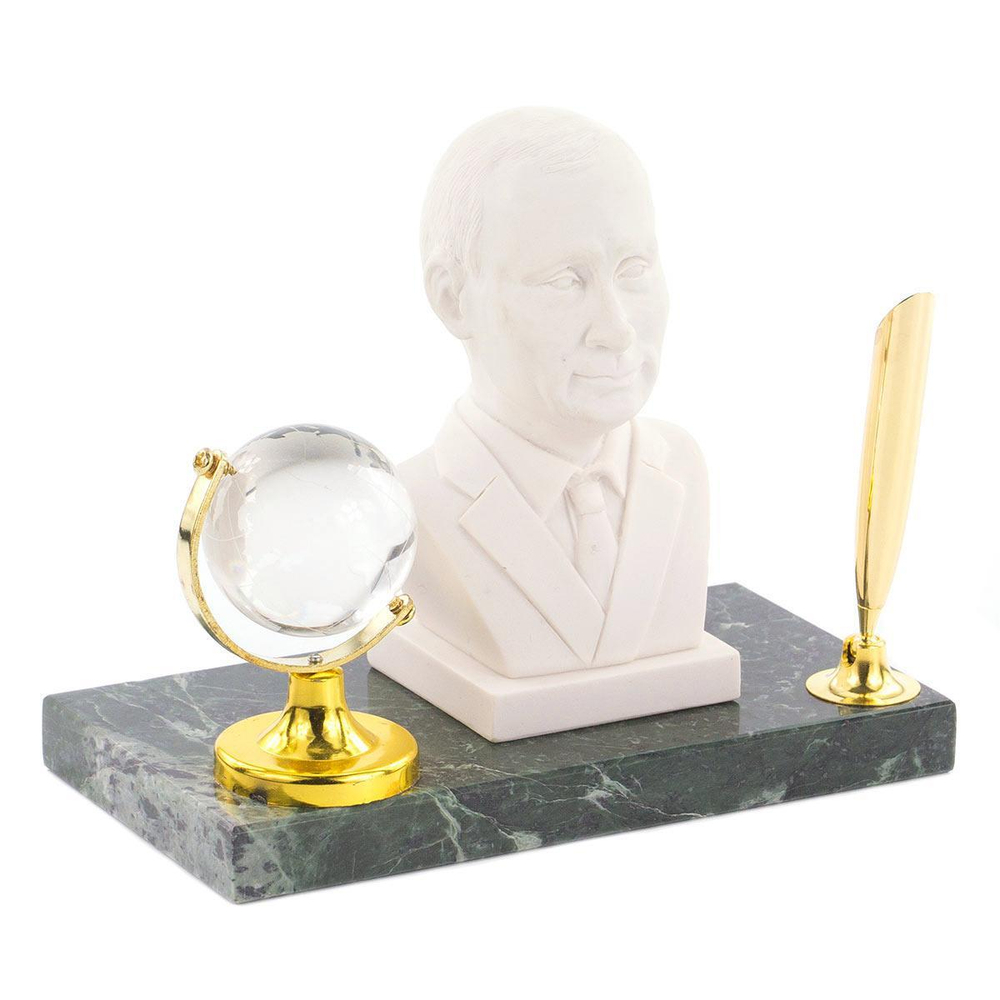 Мини-набор "Путин" мрамолит змеевик 150х80х130 мм 900 гр. R119886