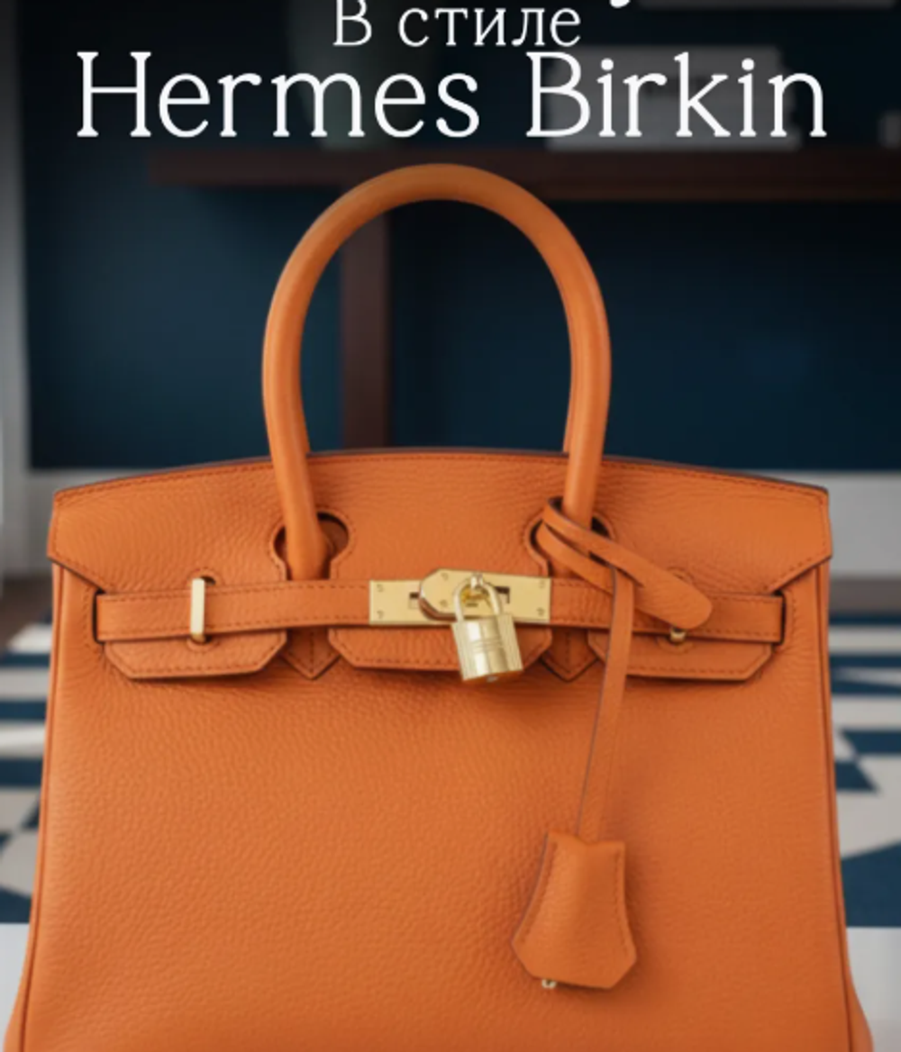 Сумка в стиле Hermes Birkin Эко-Кожа
