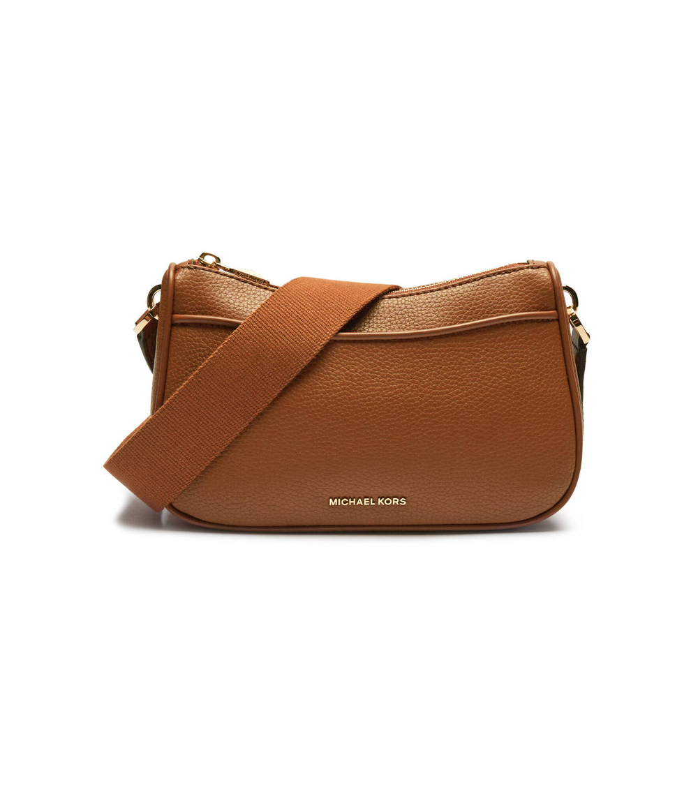 Кожаная сумка через плечо + поясная сумка Michael Kors - коричневый(32T4GJ6C6T)