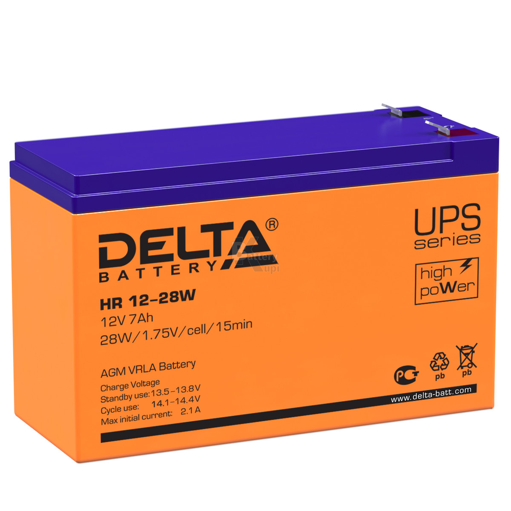Аккумулятор Delta HR 12-28 W (AGM)