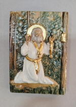 Деревянная икона Серафим Саровский