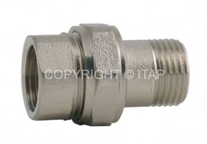 Разъёмные соединения прямые Itap 161 никелированные с уплотнительным кольцом