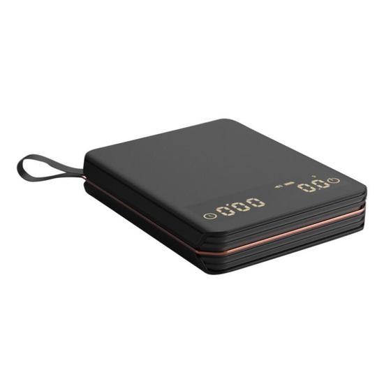 Весы кофейные портативные серые 0,1-2000гр 9*10,2 см h2 см USB зарядка P.L. Barbossa