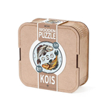 Рыбы карпы Кои от EWA - сборные пазлы причудливой формы из фанеры, дерева, шпона, 320 деталей, размер 40х40 см