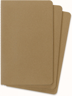 Набор из 3-х блокнотов в линейку Moleskine Cahier Journal (QP416) 13х21см, бежевый (3шт)
