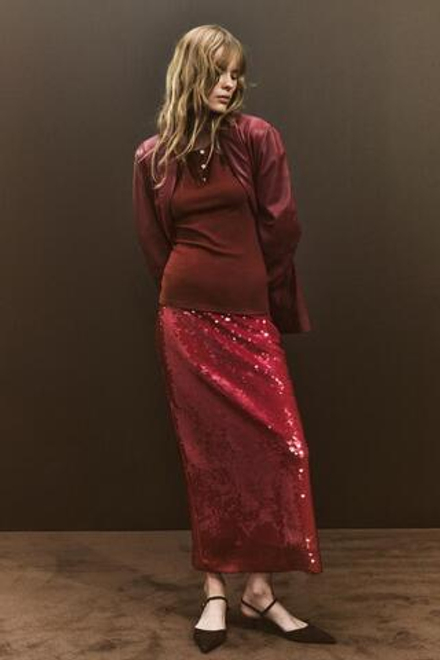 ZARA ФУТБОЛКА  В РУБЧИК С ПУГОВИЦАМИ, ЦВЕТ БУРГУНДСКОГО ВИНА