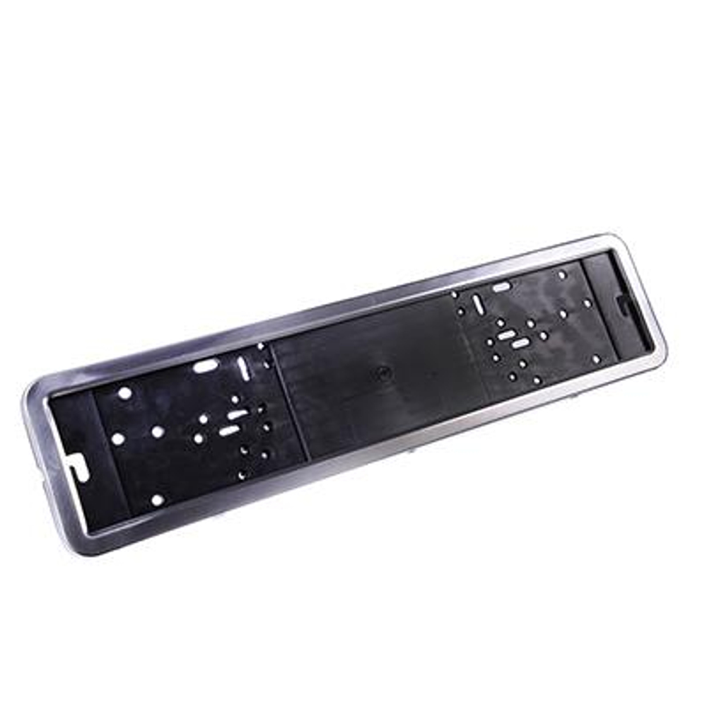 Рамка автомобильного номера пластик, нержавеющая сталь NEW GALAXY