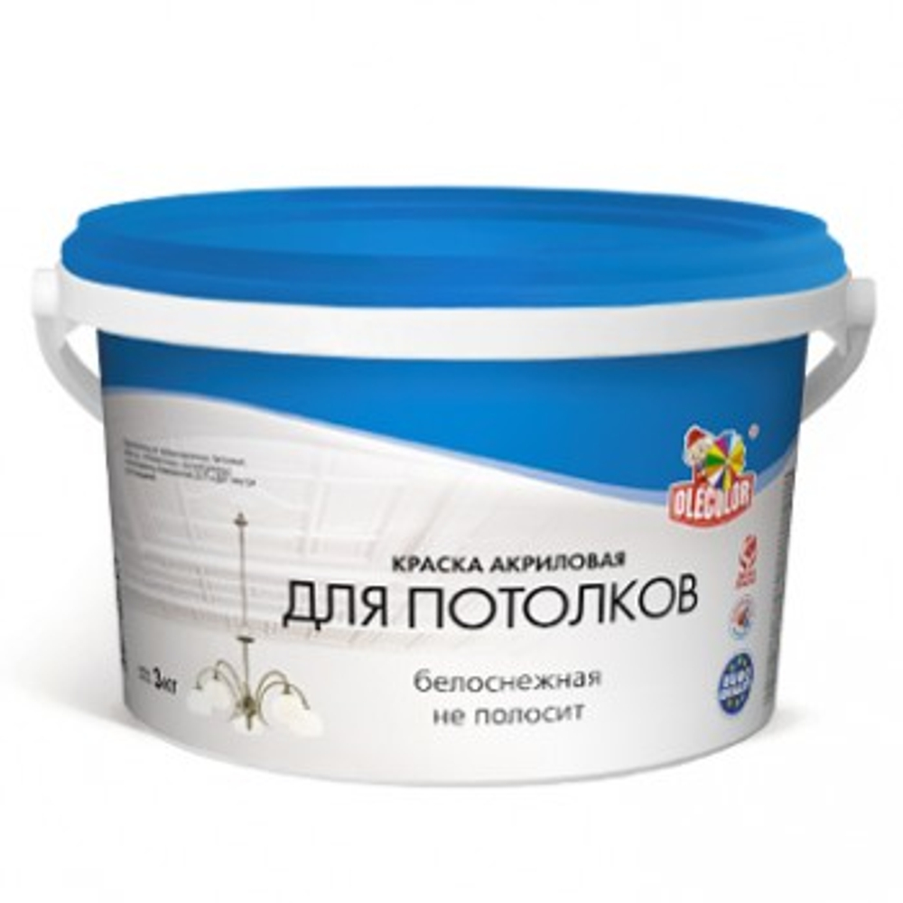 Краска водно-дисперсионная для потолков 3,0кг OLECOLOR