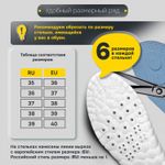 Стельки для обуви АНАТОМИЧЕСКИЕ С СУПИНАТОРОМ, материал PU PRO, размер RU 35-39 / EU 36-40, с линиями выреза, SHEGRA (ШЕГРА), 700740