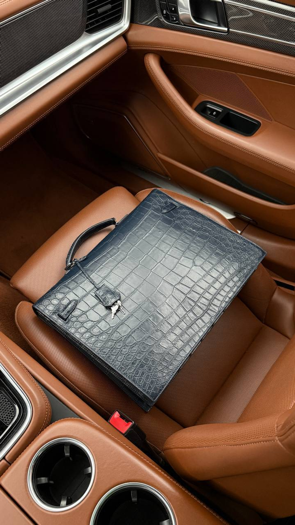 Портфель Hermes из кожи крокодила