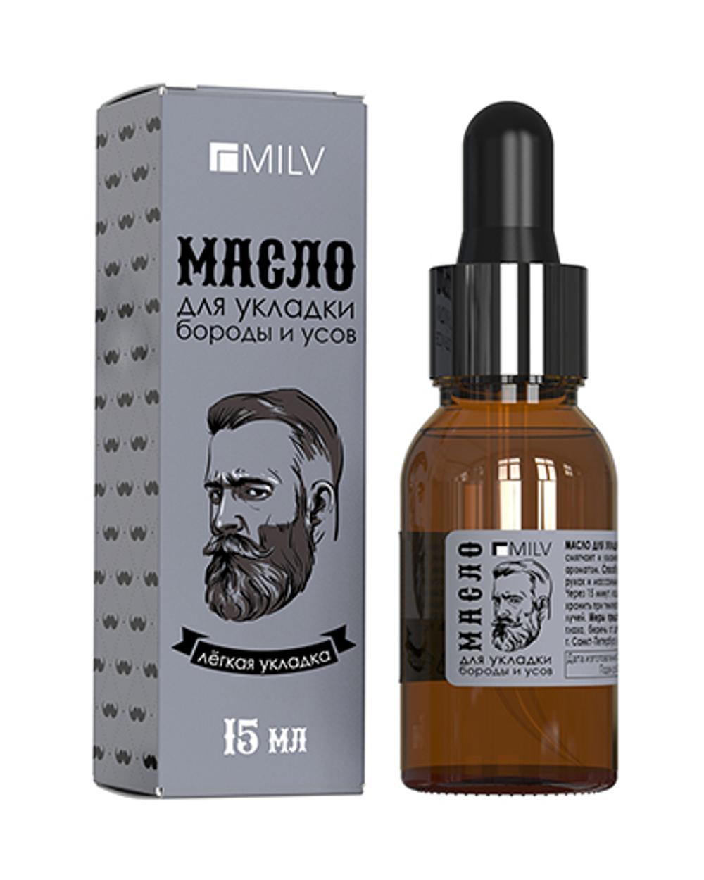 Milv Масло для укладки бород и усов, 15мл