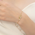 Браслет «Клевер. Незабываемые моменты» из лимонного золота c бриллиантами Артикул: 05-0695-00-101-1121