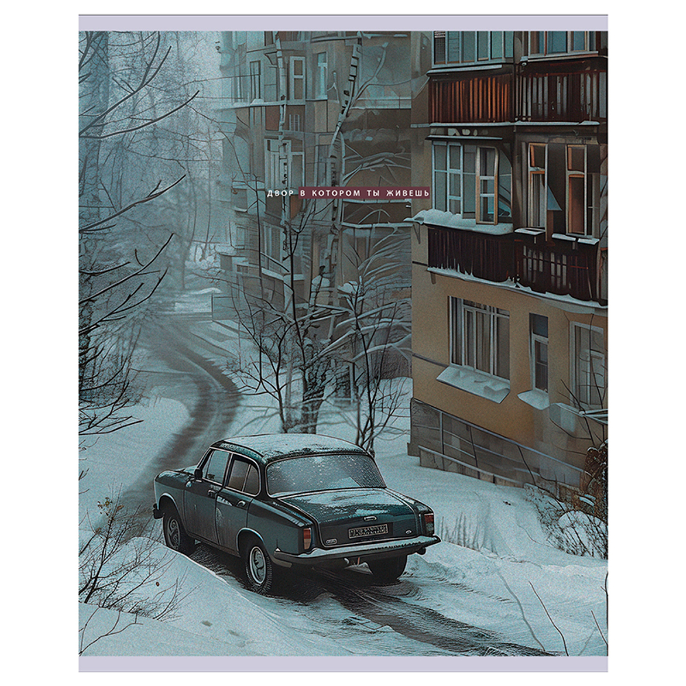 Тетрадь общая BG "Двор", А5, 48 листов в клетку, на скрепке