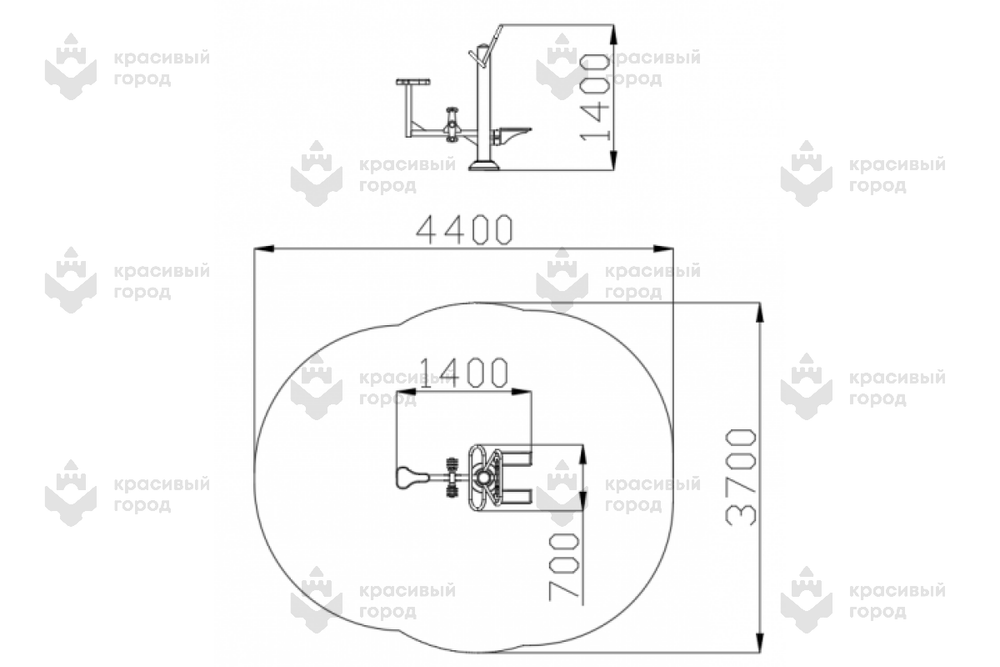 Уличный тренажер Степ + Вело